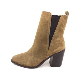 Marc Fisher Kristie Brown Suede Heeled Booties 9.5 M